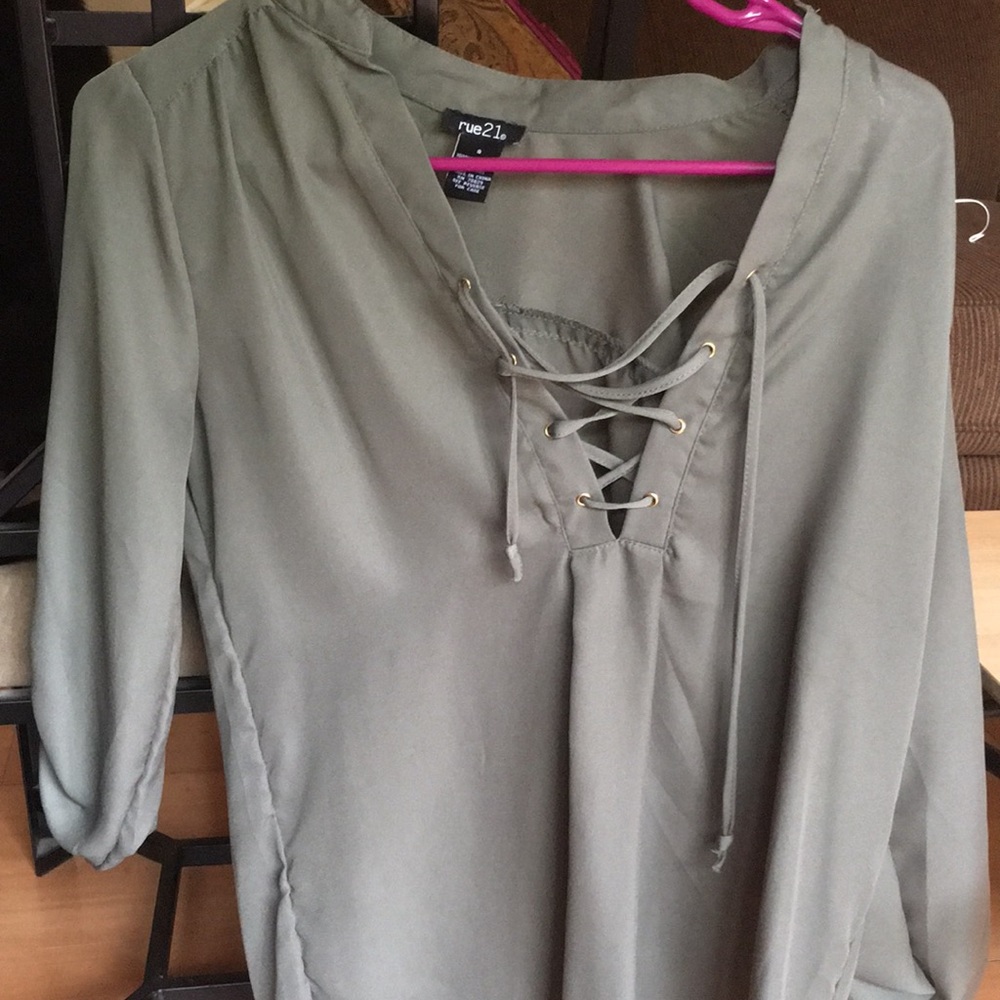 Olive green blouse